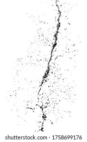 Cracked grunge urban background with rough surface. Dust overlay distress grained texture. One color graphic resource.