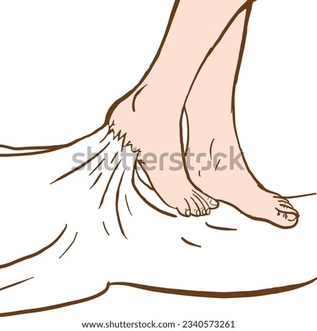 cracked heel white background illustration