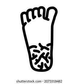 cracked heels line icon vector. cracked heels sign. isolated contour symbol black illustration