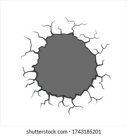 Set Vector Holes Cracks Wall Isolated Stock Vector (Royalty Free ...