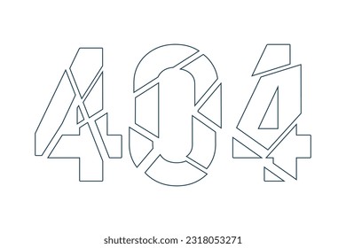 Cracked ice black white error 404 flash message. Ice shards. Crystal shattering. Monochrome empty state ui design. Page not found popup cartoon image. Vector flat outline illustration concept