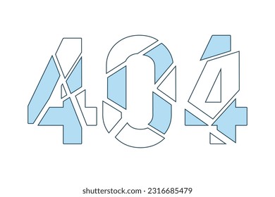 Brucheisfehler 404 Blitzmeldung. Eissplitter. Kristallschäbig. Zerbrochenes Glas. Leer Zustand im Design. Seite wurde nicht gefunden popup Cartoon Bild. Vektorgrafik-Konzept auf weißem Hintergrund
