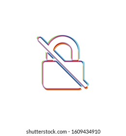 Cracked Lock - Vector App Icon