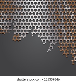 Cracked metal grid