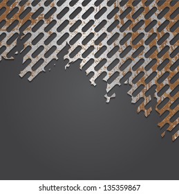 Cracked metal grid