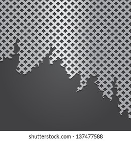 Cracked metal grid