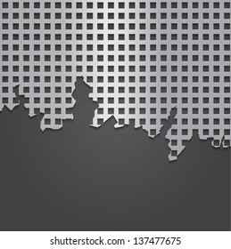 Cracked metal grid