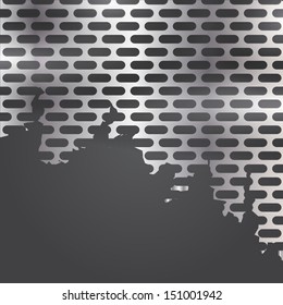 Cracked metal grid 