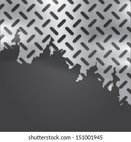 Cracked metal grid 