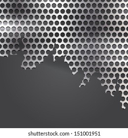 Cracked metal grid 