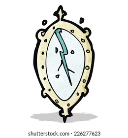 cracked mirror cartoon