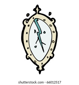 cracked mirror cartoon