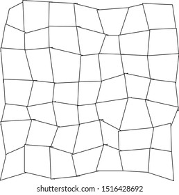 Cracked Mosaic Texture, Broken Glass Pattern, Abstract Polygon Grid Background, Crumpled Sheet of Paper, Network, Networking, Social Media, Internet Communication Abstract, White Frame Tiles