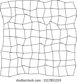 Cracked Mosaic Texture, Broken Glass Pattern, Abstract Polygon Grid Background, Crumpled Sheet of Paper, Network, Networking, Social Media, Internet Communication Abstract, White Frame Tiles