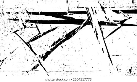 Cracked Paint Texture Vector Grunge Wall Background With White Scratches