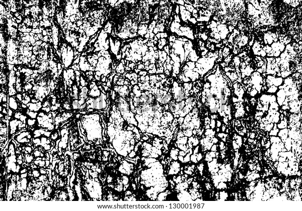 Cracked Rock Black White Vector Background Stock Vector (Royalty Free