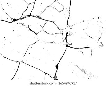 Cracked rock grunge vector texture overlay