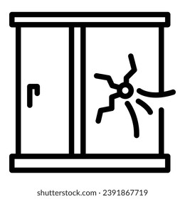 Rahmenvektorgrafik für das Fenster Cracked school. Schulgewalt. Kindesmissbrauch