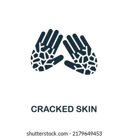 Cracked Skin Icon. Monochrome Simple Allergy Icon For Templates, Web Design And Infographics