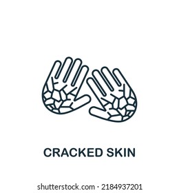 Cracked Skin Icon. Monochrome Simple Allergy Icon For Templates, Web Design And Infographics