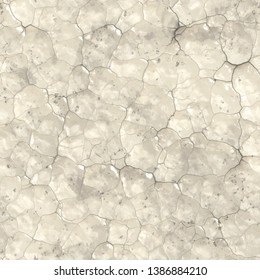 Cracked stone wall seamless vector illustration beckground