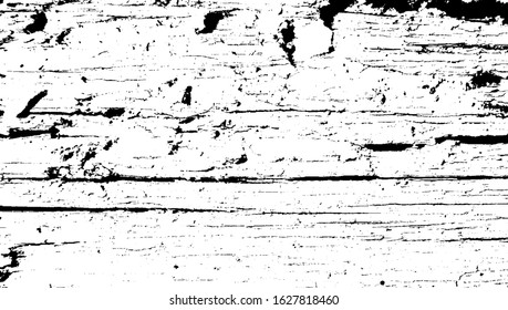 Cracked Surface Grunge Texture Vector. Uneven Overlay. Distressed Grungy Effect. Vector Illustration. Black Isolated on White Background. EPS 10.