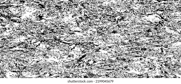 Cracked Surface Grunge Texture Vector. Uneven Overlay. Distressed Grungy Effect. Vector Illustration.Black Isolated on White Background. EPS 10.