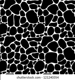 Cracked surface texture. Seamless pattern. Vector abstract background.