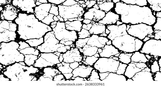 Cracked texture of the destroyed soil in a background