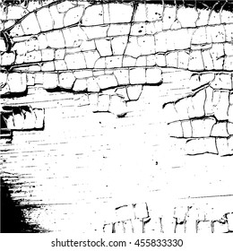 Cracked texture white and black. Grunge sketch effect texture. Crack design for design ground, wall, concrete, paint, earth. Stylish modern background for different print products. Vector illustration