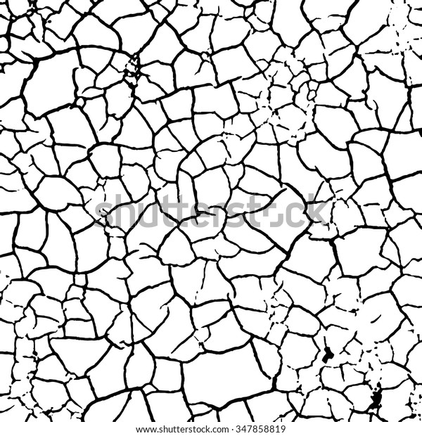 Cracked Texture White Black Grunge Sketch Stock Vector Royalty Free