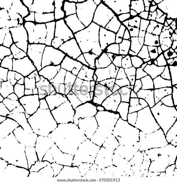 Cracked Texture White Black Grunge Sketch Stock Vector Royalty Free