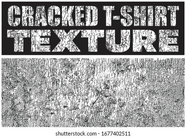 Cracked T-Shirt Texture Vector Illustration