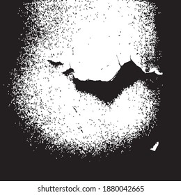 Muro roto. Elemento de diseño. Textura de fondo, ilustración vectorial.