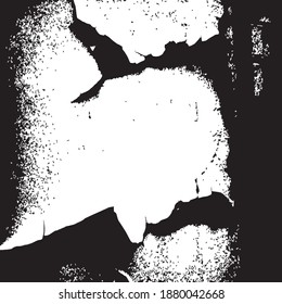 Cracked wall. Design element. Background texture, vector illustration.