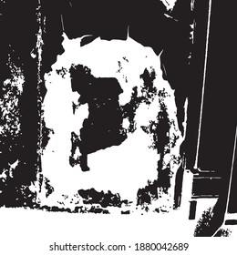 Cracked wall. Design element. Background texture, vector illustration.