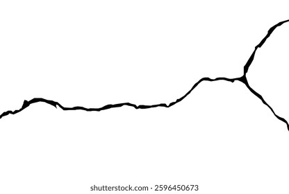 Cracked wall silhouette background. explosive and cracked wall or ground background vector on white background
