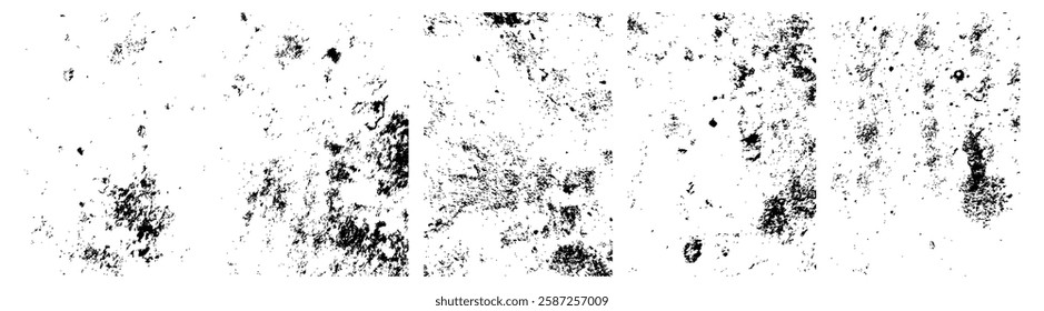 Cracked and Weathered Grunge Texture Set for Designers.Simply Place illustration over any Object to Create grungy Effect.