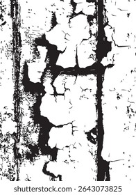 Textura superficial agrietada y desgastada en blanco y negro