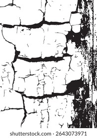 Textura superficial agrietada y desgastada en blanco y negro