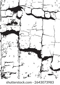 Textura superficial agrietada y desgastada en blanco y negro