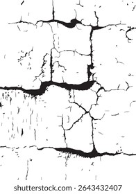 Textura superficial agrietada y desgastada en blanco y negro