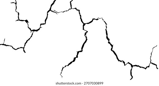 Superficie blanca agrietada con textura de grietas oscuras. Fondo agrietado. Superficie agrietada dañada.