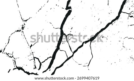 Cracked white wall texture. Surface cracks and fissures in ground.  Grunge cracked wall texture map of Japan and Argentina with shadow and vintage concrete surface design. 