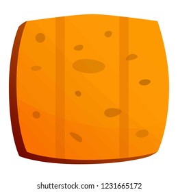 Cracker biscuit icon. Cartoon of cracker biscuit vector icon for web design isolated on white background