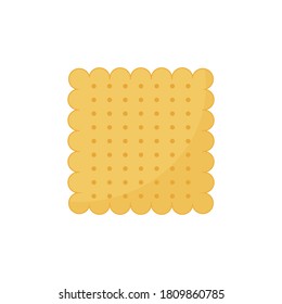 Cracker biscuit isolated on white background. Vector illustration