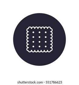 Cracker biscuit white icon