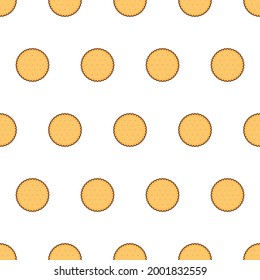 Cracker Muestra Un Patrón Sin Marea En Un Fondo Blanco. Ilustración de vectores de temas de Biscuit