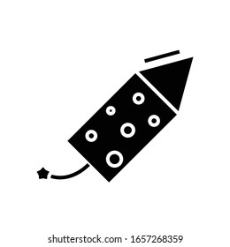 Cracker black icon, concept illustration, vector flat symbol, glyph sign.