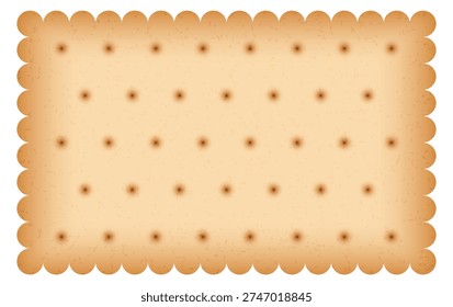 Cracker cookie. Sweet bakery. Rectangular form snack